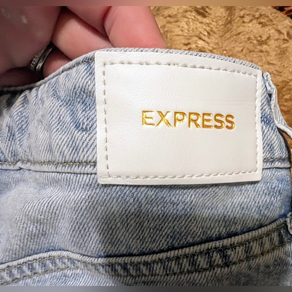 Express Light Blue Boyfriend Jeans - Picture 5 of 6